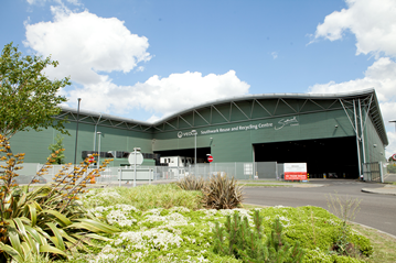 The entrance to Southwark Household Reuse and Recycling Centre  