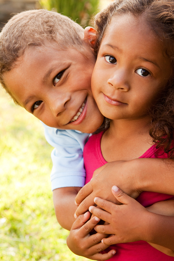 Young boy and girl