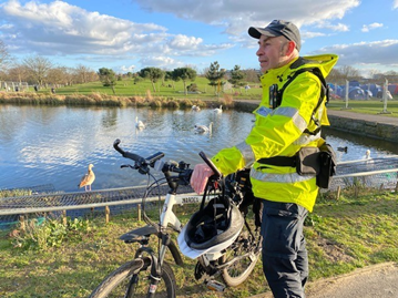 A Park Liaison Officer on duty in Burgess Park